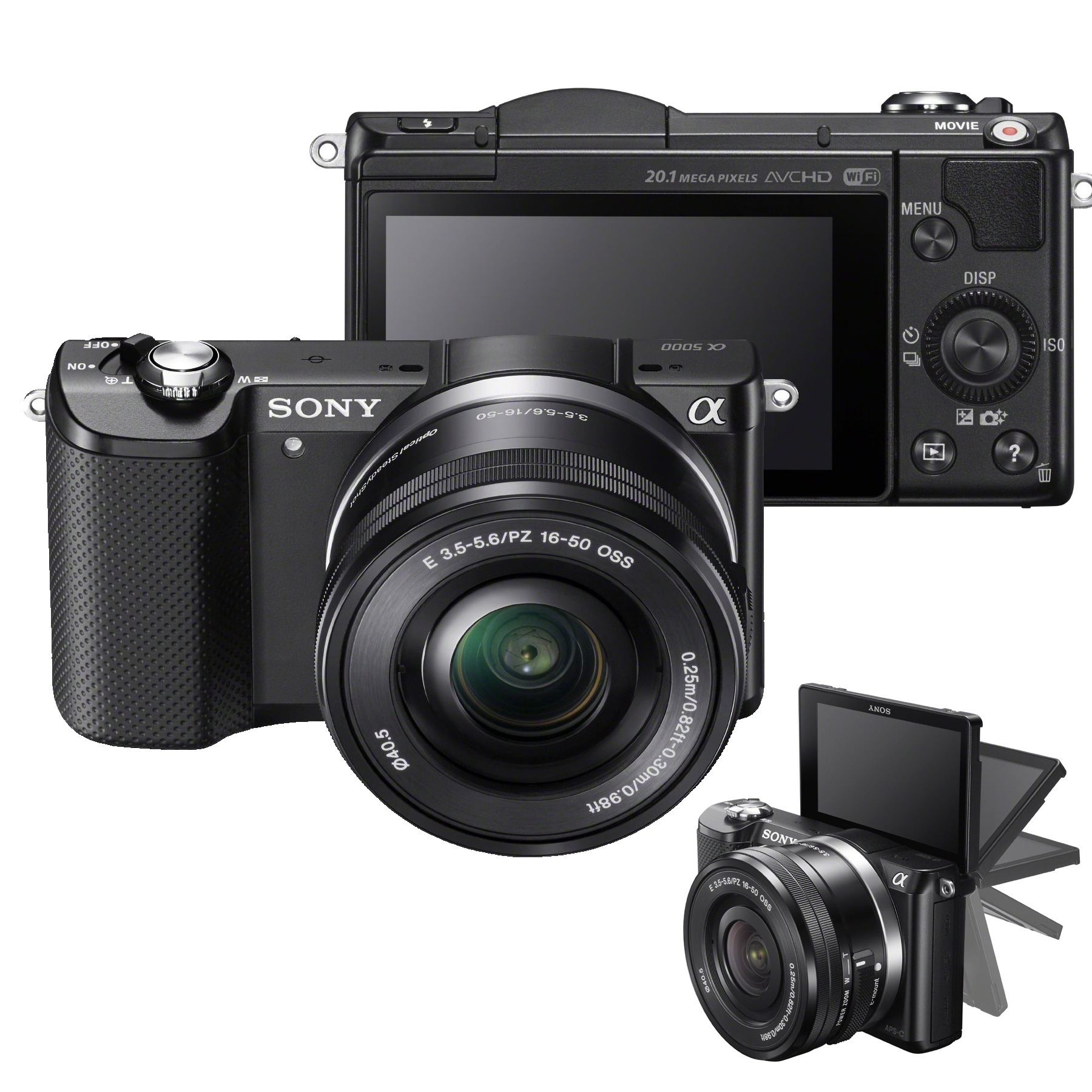 Sony a5000 Mirrorless Camera w/ 16-50mm lens (Black) at